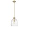 Z-Lite Pearson 1 Light Pendant, Rubbed Brass And Clear Seedy 817-9RB - alternate 1